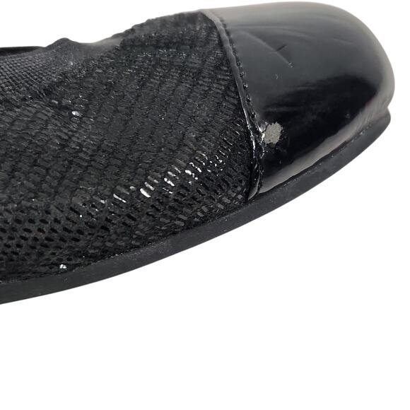 VIONIC ALLORA WOMEN BLACK BALLET FLAT PATENT COMFORT ORTHOTIC CUSHIONED SZ 7 EUC - Picture 7 of 7